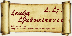 Lenka LJubomirović vizit kartica